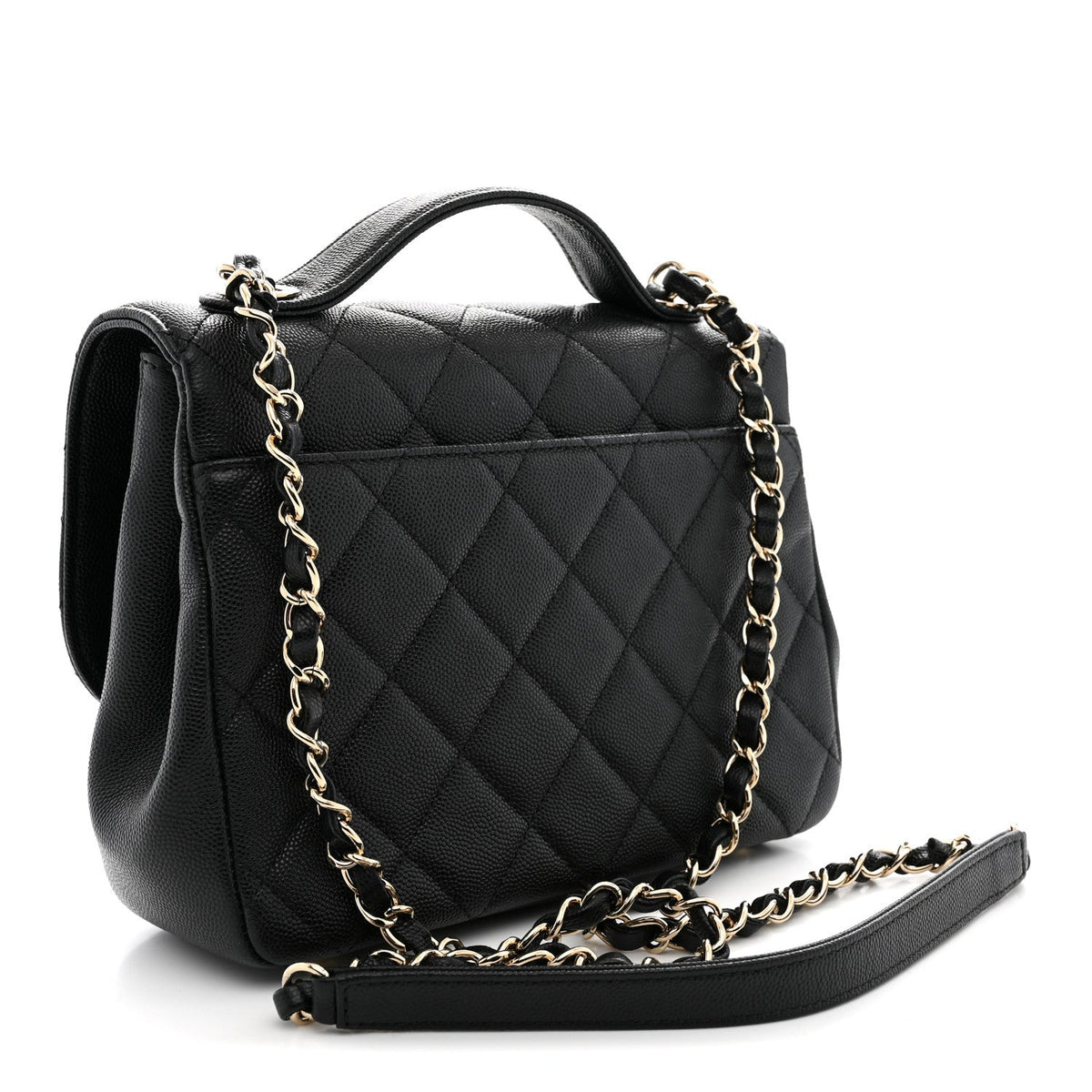 Caviar Quilted Medium Business Affinity Flap Black