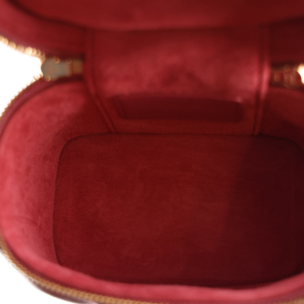 Lambskin Cannage Micro Vanity Case Strawberry Pink