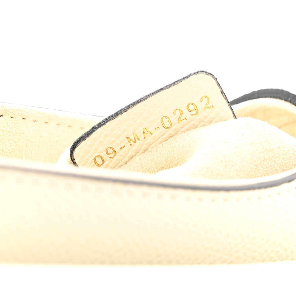 Grained Calfskin Mini Saddle Bag With Strap White