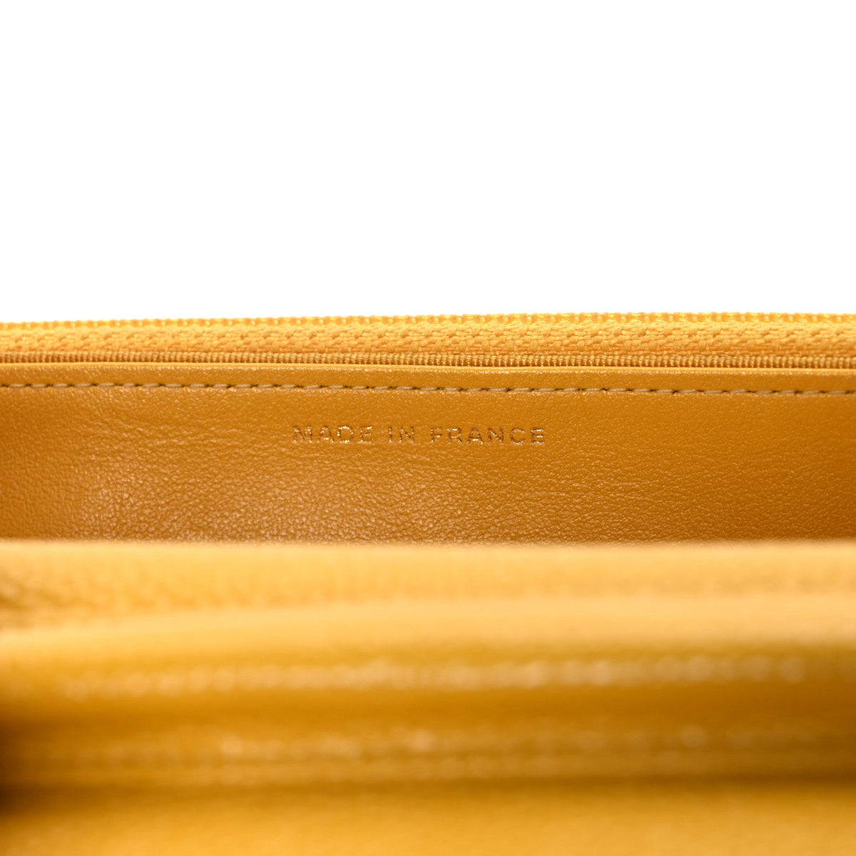 Caviar Quilted Wallet on Chain WOC Yellow