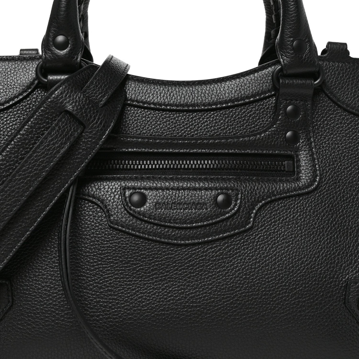 Grained Calfskin Neo Classic Black Hardware S City Black