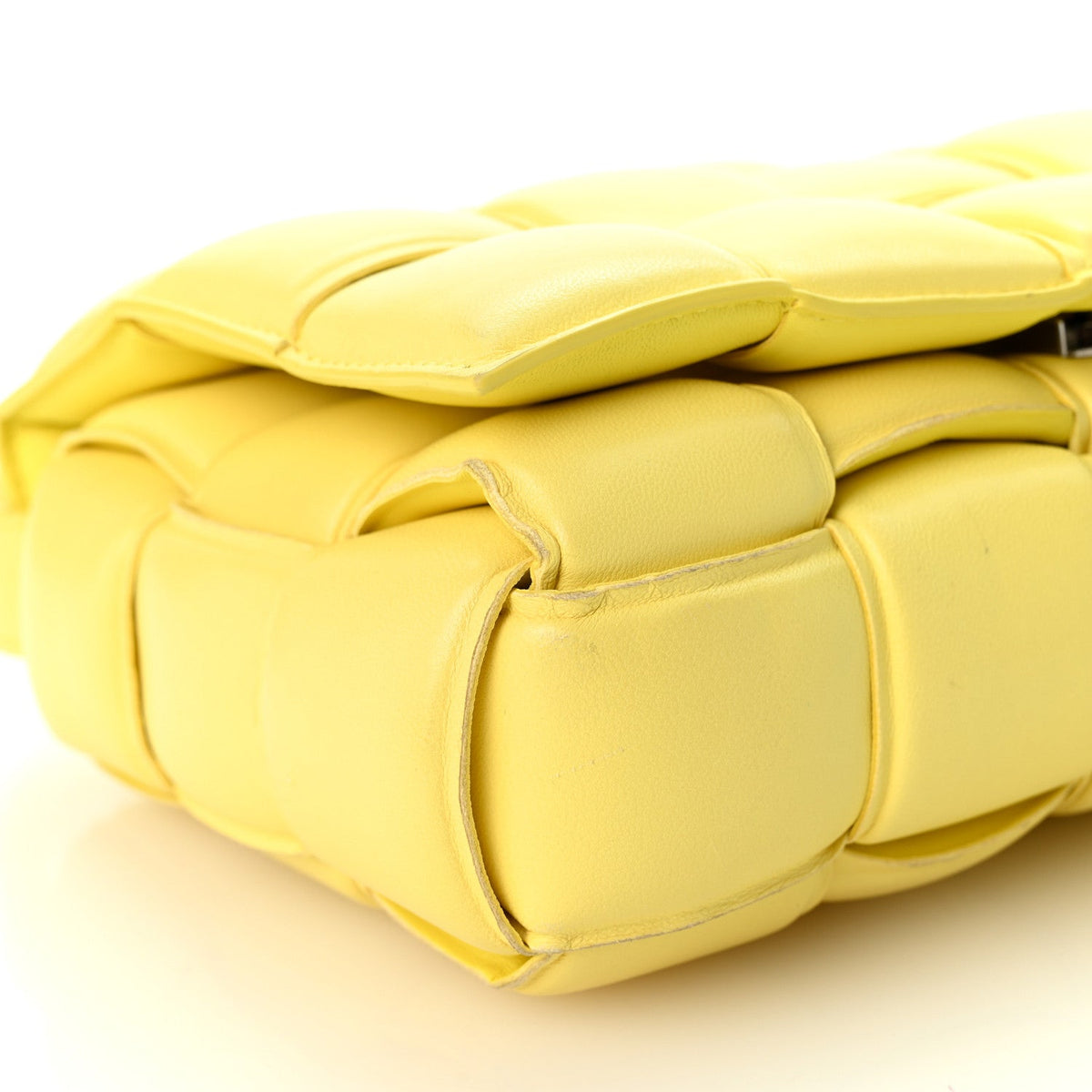Nappa Maxi Intreccio Padded Cassette Crossbody Bag Sherbert