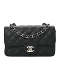 Caviar Quilted Mini Rectangular Flap Black