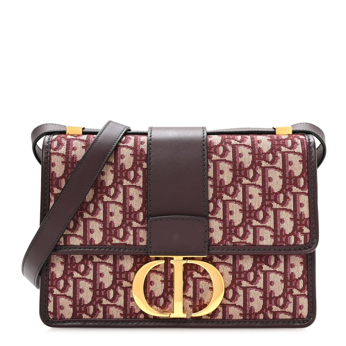 Oblique 30 Montaigne Flap Bag Burgundy