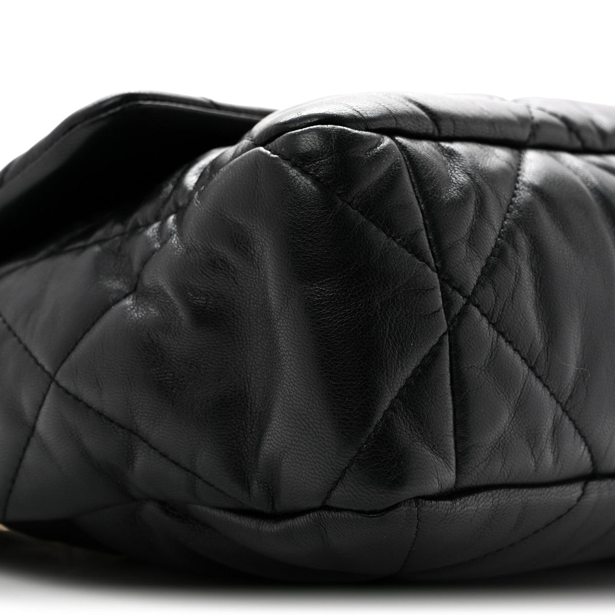 Goatskin Quilted Large Chanel 19 Flap Black