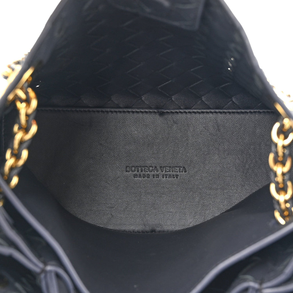 Nappa Intrecciato Small Andiamo With Chain Shoulder Bag Nocturnal