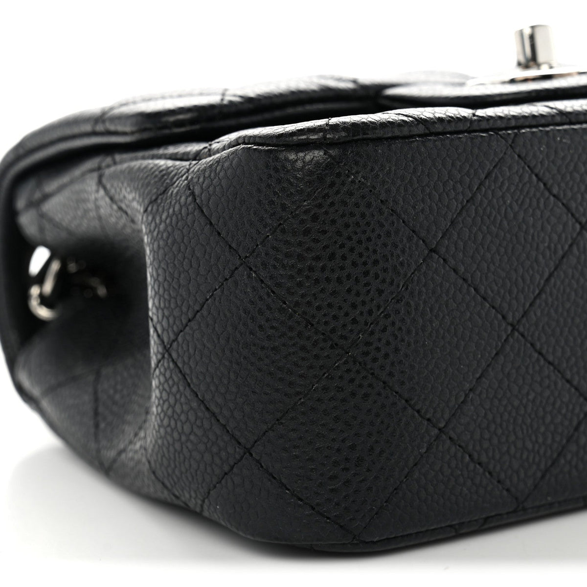 Caviar Quilted Mini Square Flap Black