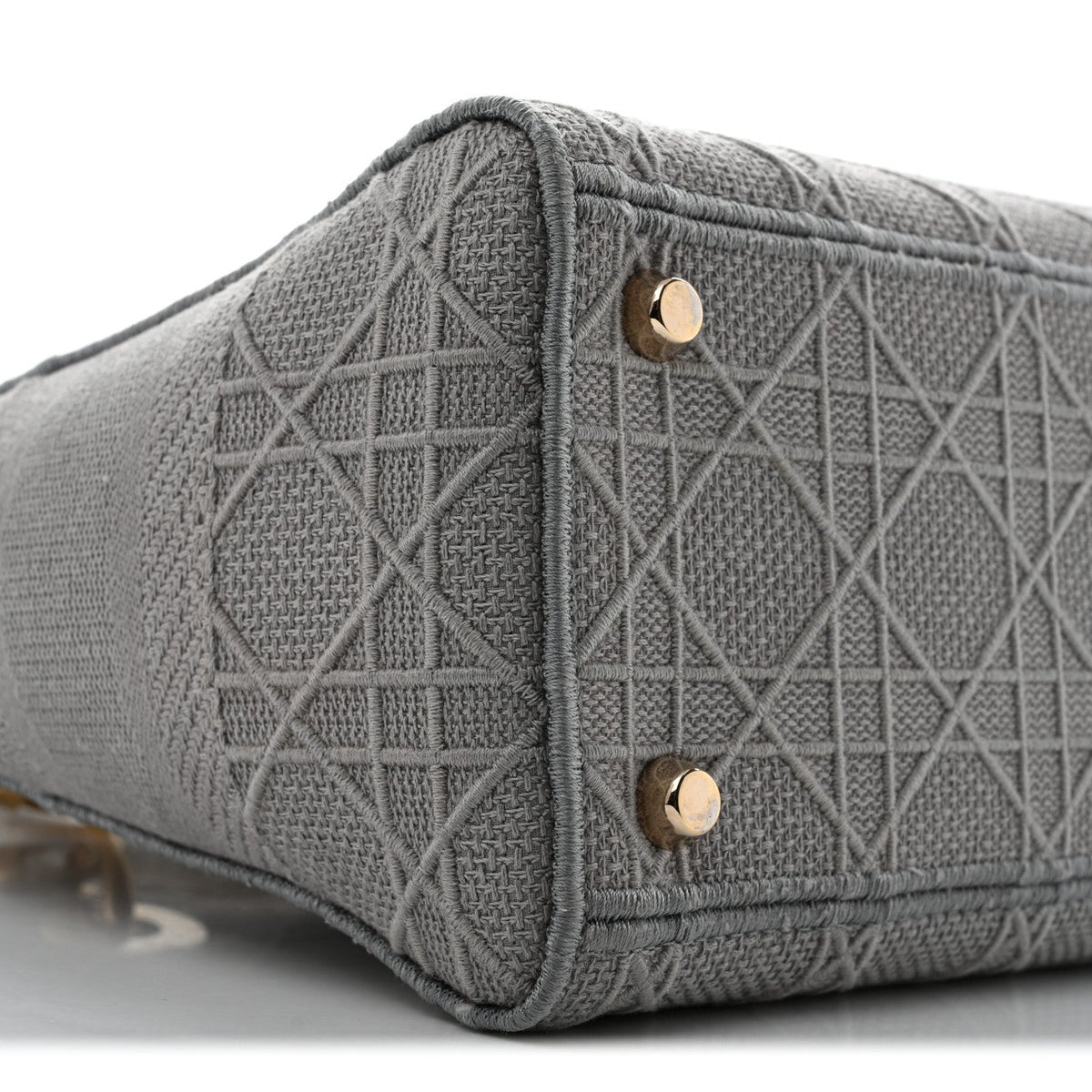 Canvas Embroidered Cannage Medium Lady D-Lite Gray