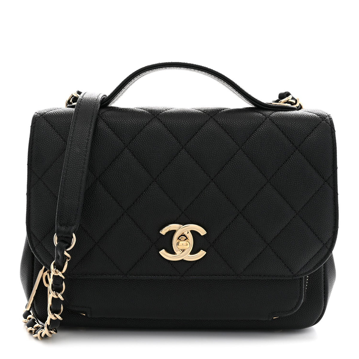 Caviar Quilted Medium Business Affinity Flap Black