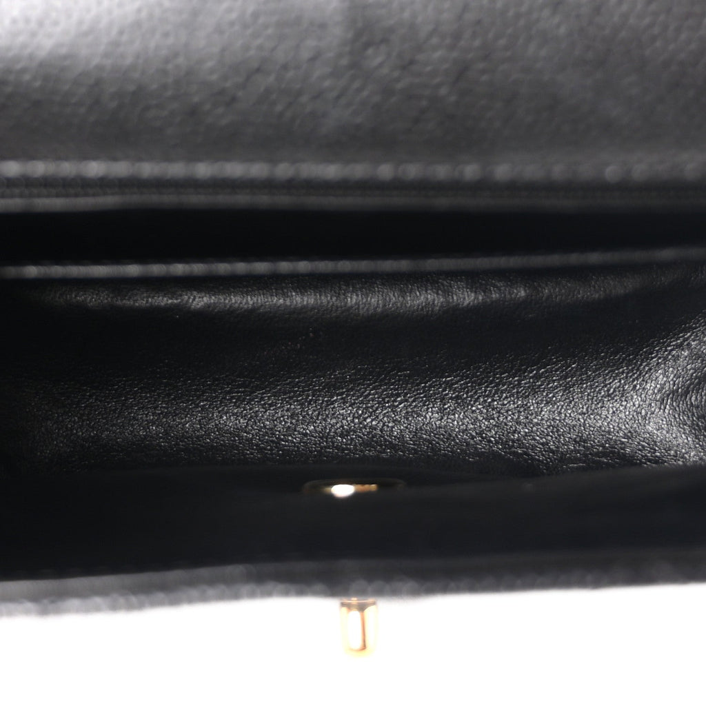 Caviar Quilted Mini Square Flap Black