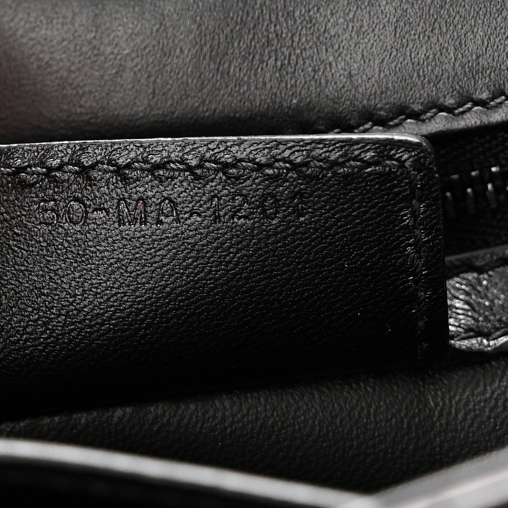 Calfskin Macrocannage Large Caro Bag Black