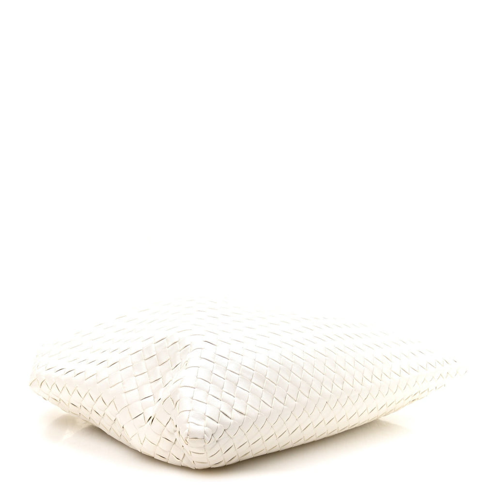 Calfskin Intrecciato Large Hop White