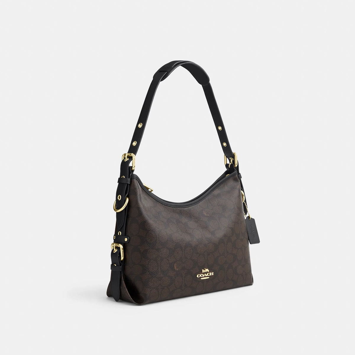 Coach Outlet Laurel Shoulder Bag With Buckles In Signature Canvas