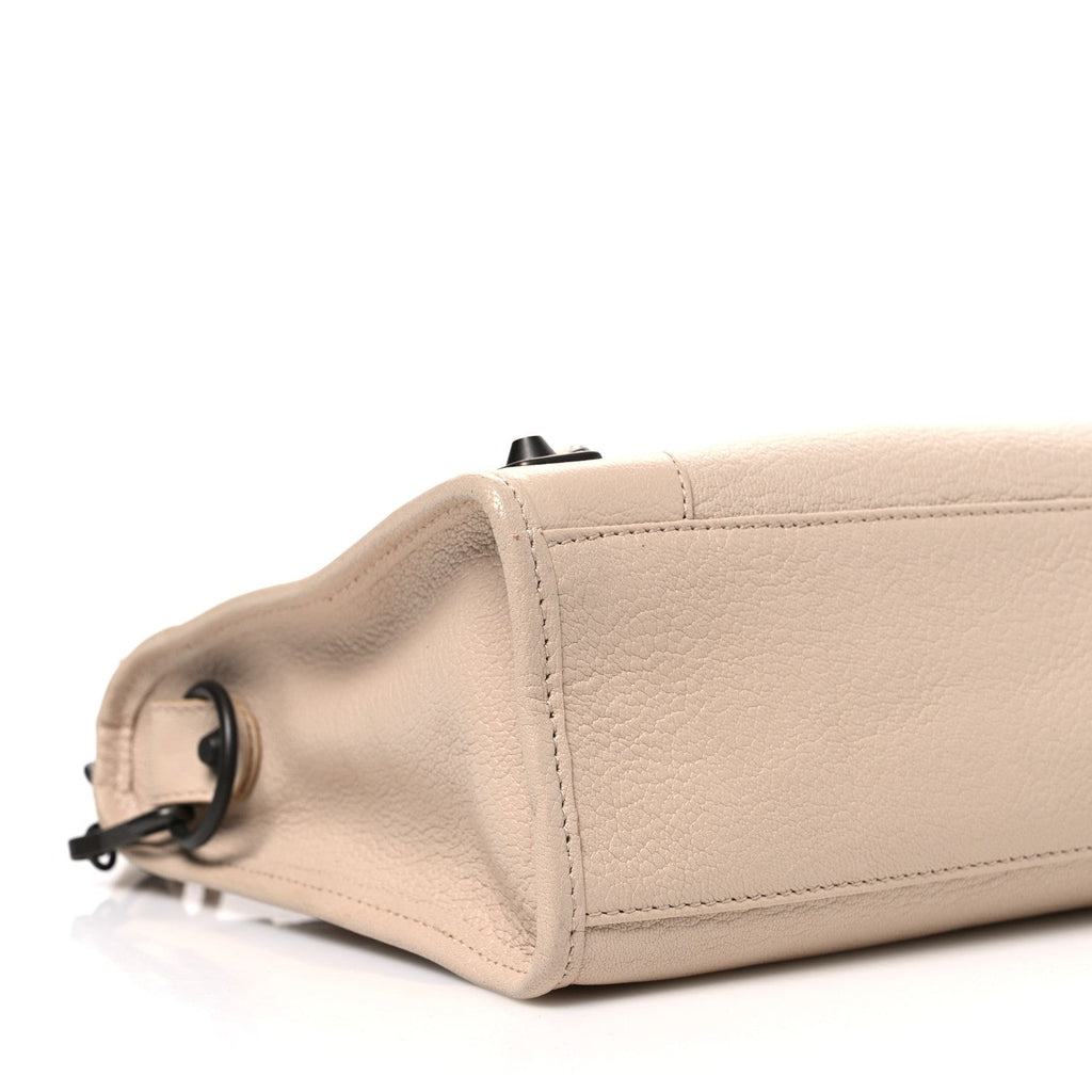 Chevre Classic Hardware Metallic Edge S City Beige Tapioca