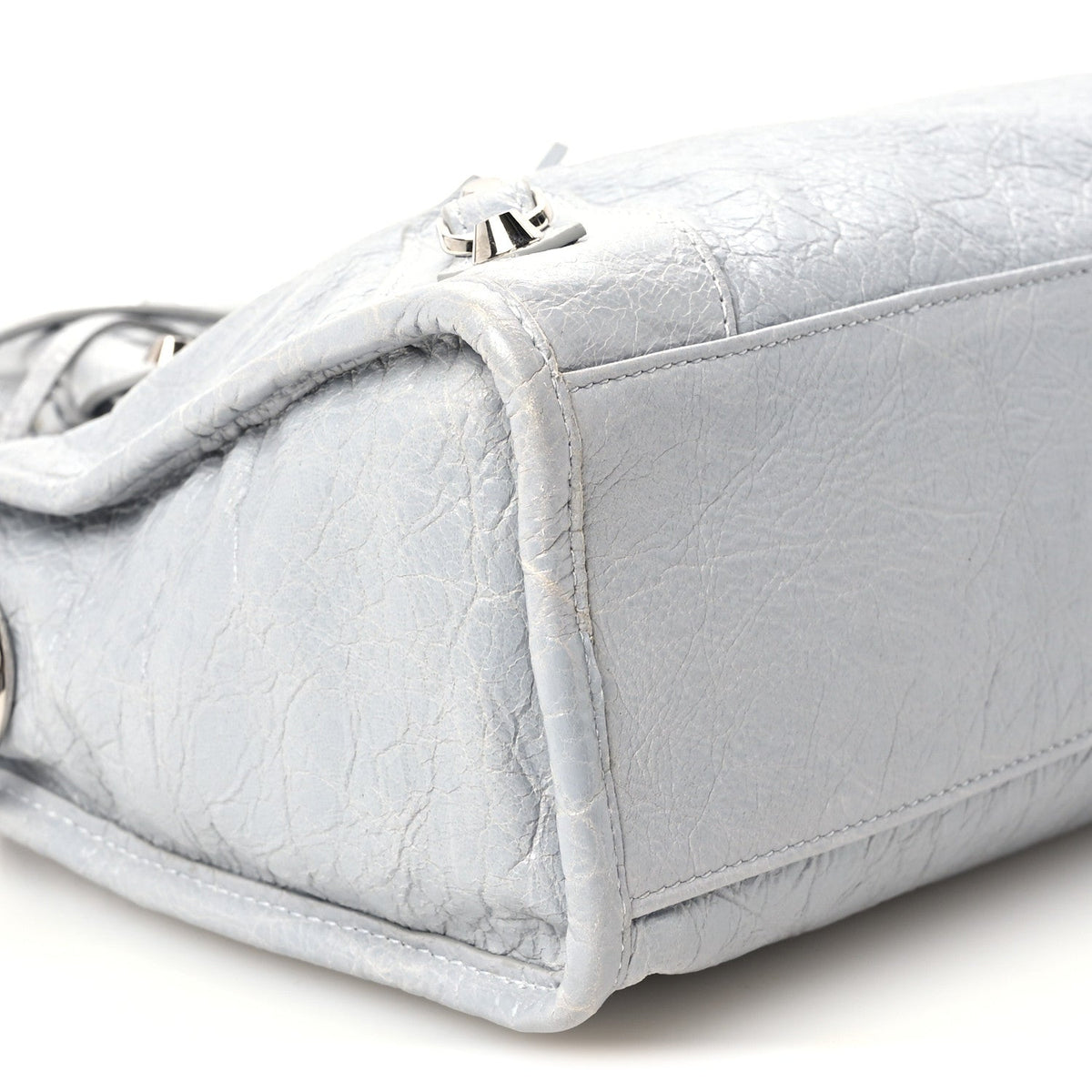 Agneau Arena Classic Silver Hardware Small Le City Light Grey