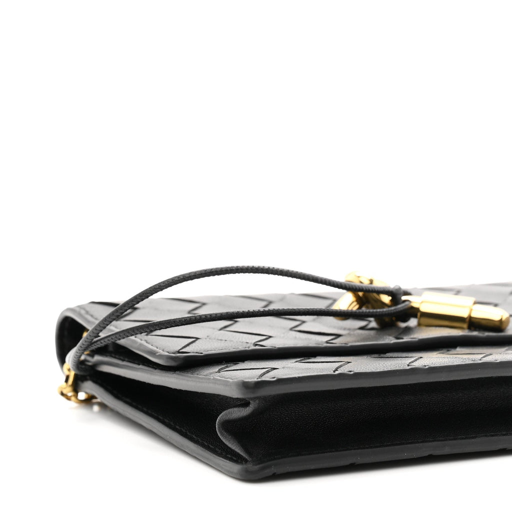 Nappa Intrecciato Andiamo Pouch On Chain Black Black