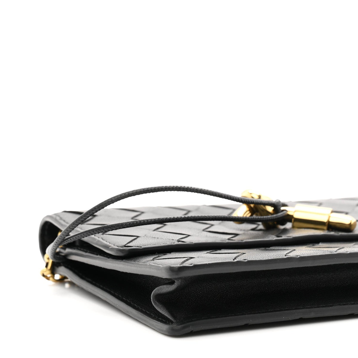 Nappa Intrecciato Andiamo Pouch On Chain Black Black