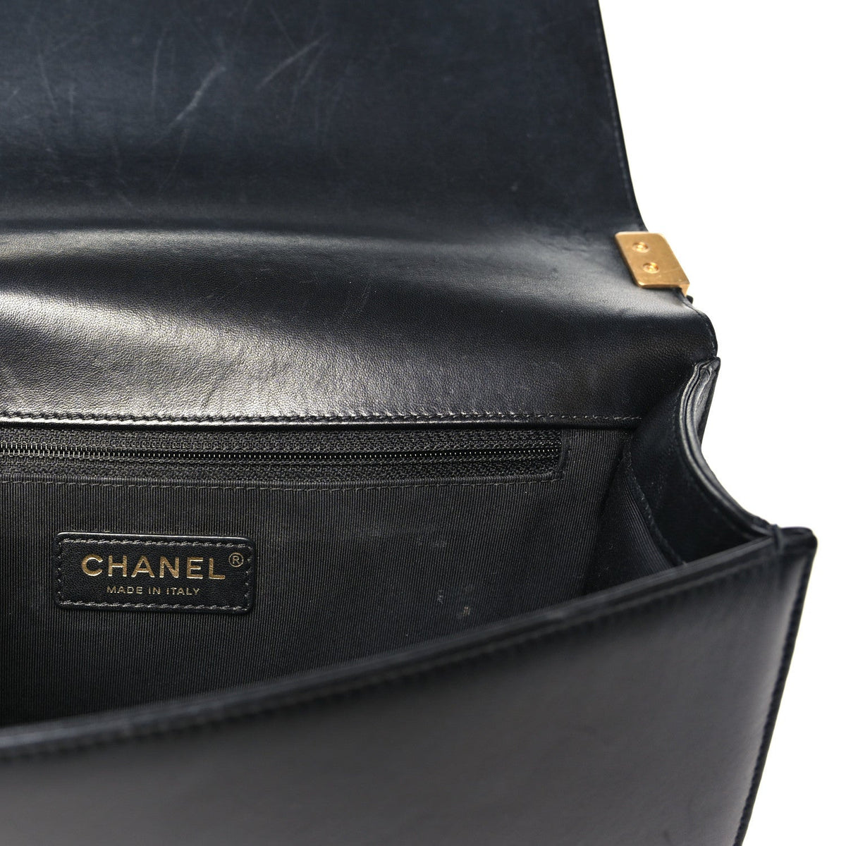 Lambskin Quilted New Medium Boy Flap Black