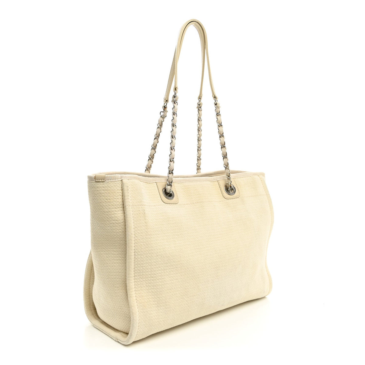 Mixed Fibers Small Deauville Tote White