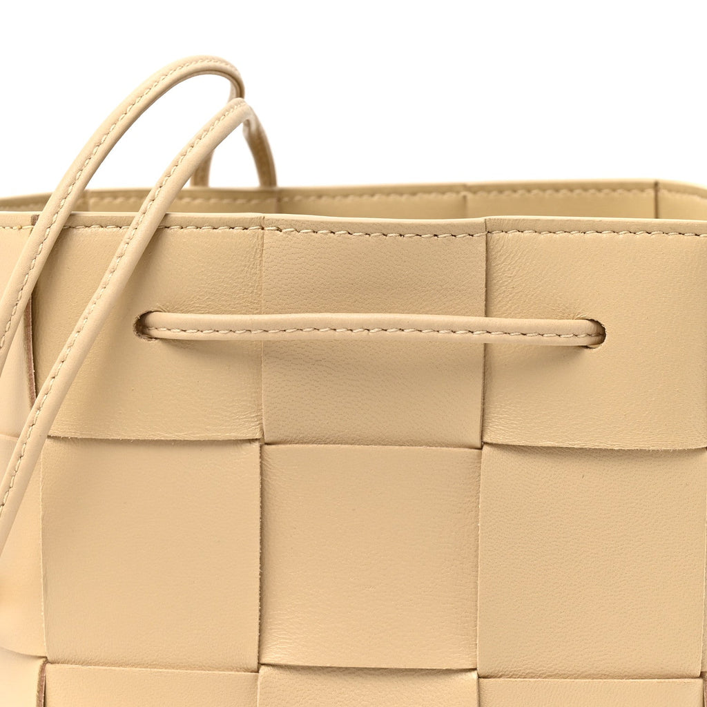 Nappa Maxi Intrecciato Small Cassette Bucket Bag Porridge