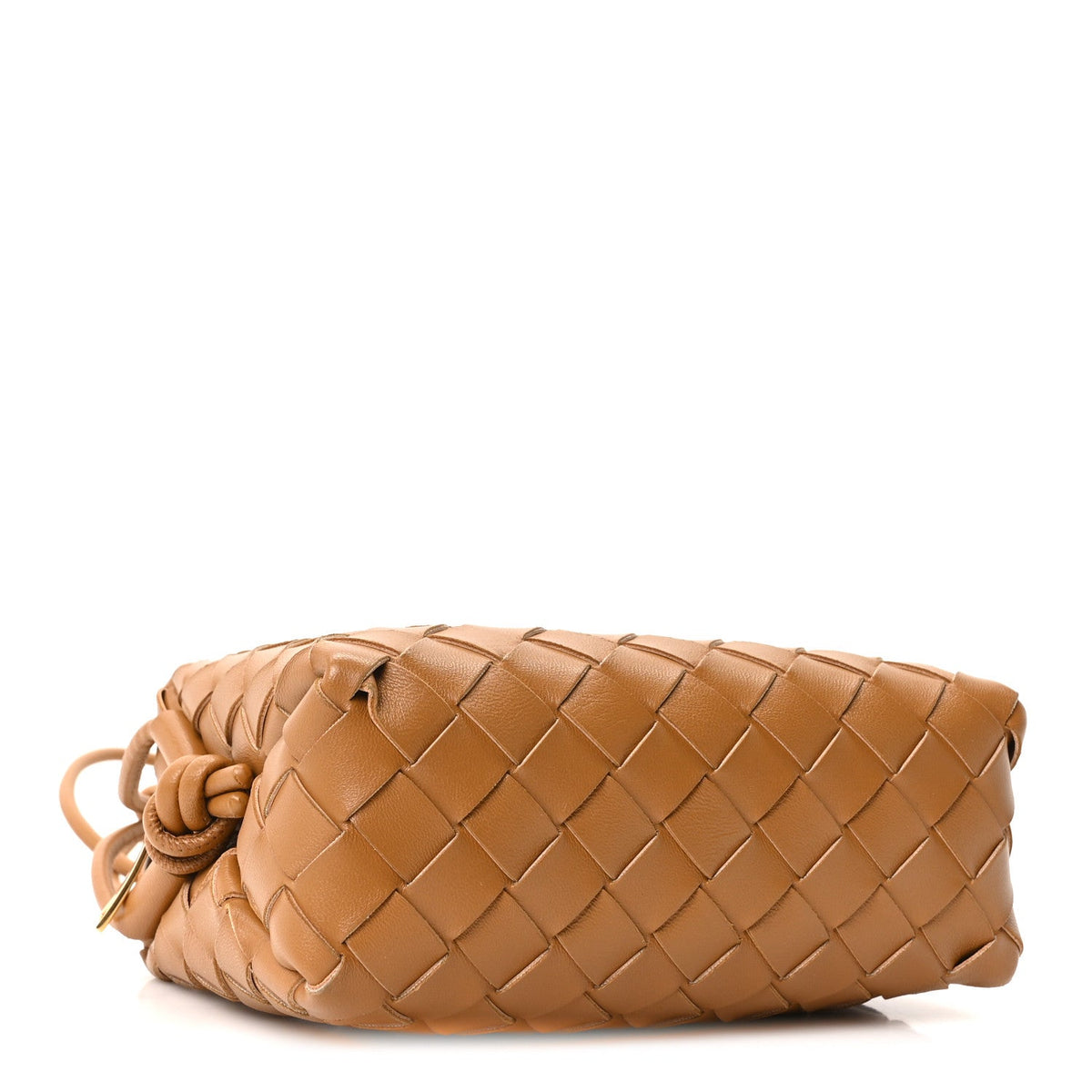 Nappa Intrecciato Mini Loop Camera Bag Camel