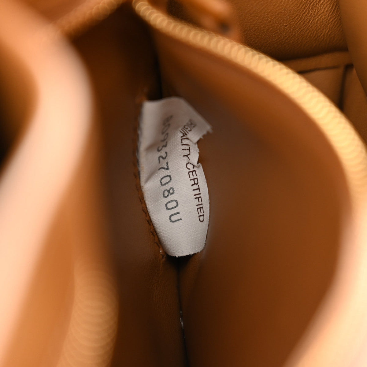 Nappa Maxi Intreccio Padded Cassette Crossbody Bag Caramel