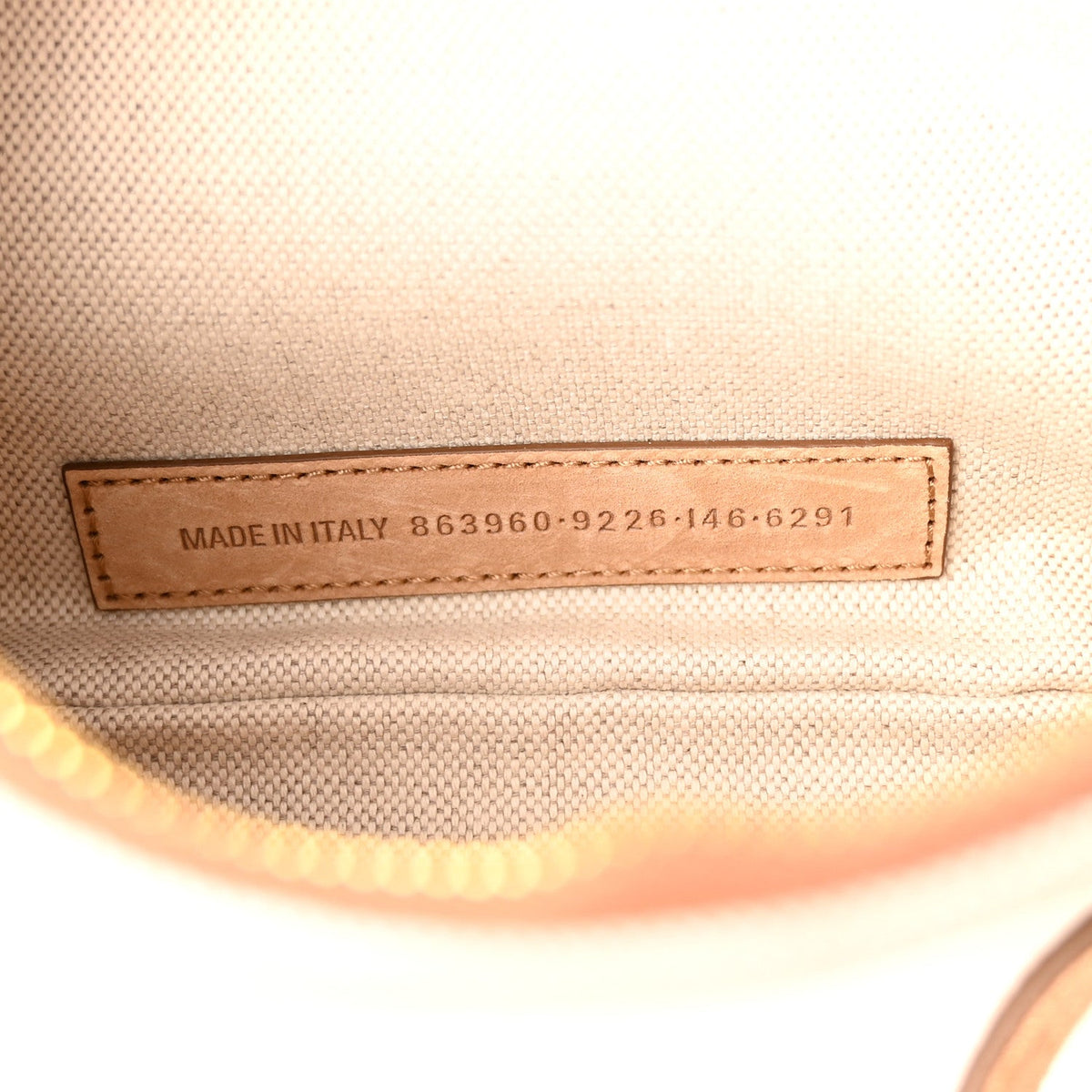 Linen Canvas Waxed Suede Calfskin Aged Gold Hardware Le City Pouch On Strap Beige Camel