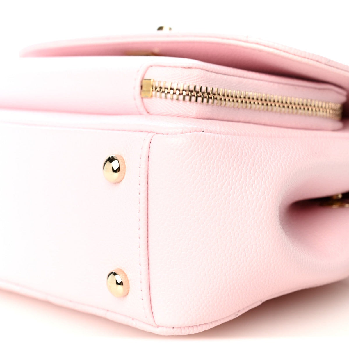 Caviar Quilted Small Business Affinity Flap Light Pink