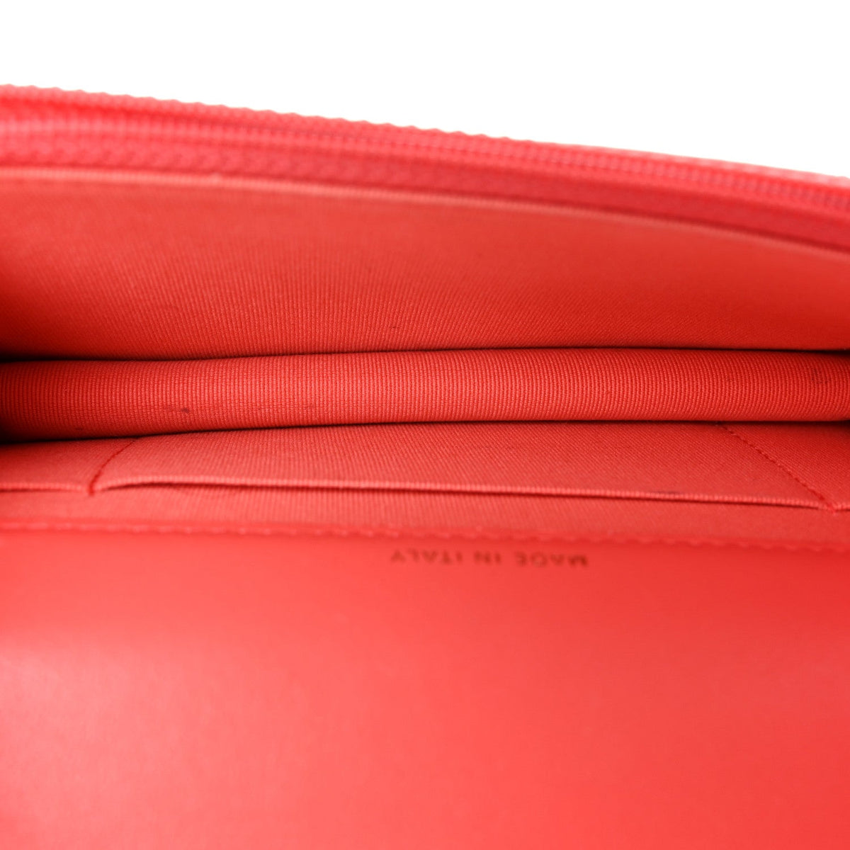 Lambskin Quilted Chanel 19 Flap Phone Holder With Chain Coral