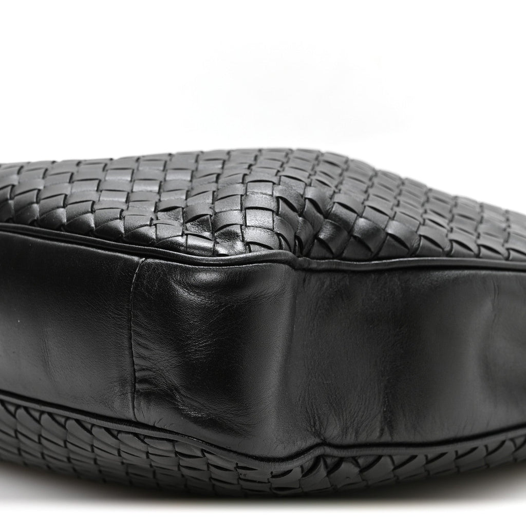 Nappa Intrecciato Front Pocket Convertible Tote  Black