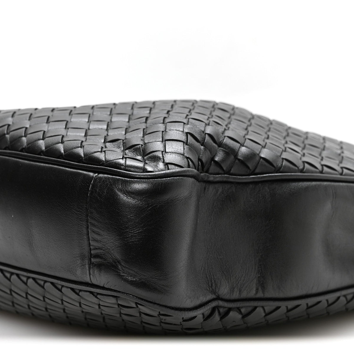 Nappa Intrecciato Front Pocket Convertible Tote  Black