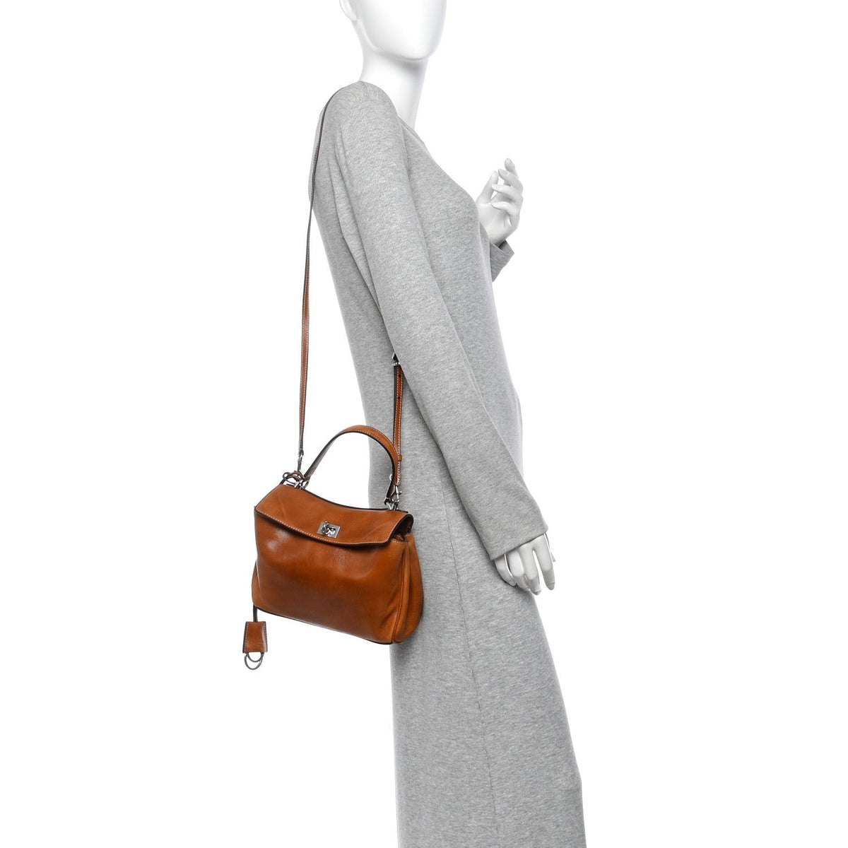 Vegetable Tanned Lambskin Mini Rodeo Top Handle Handbag Tan Cowboy