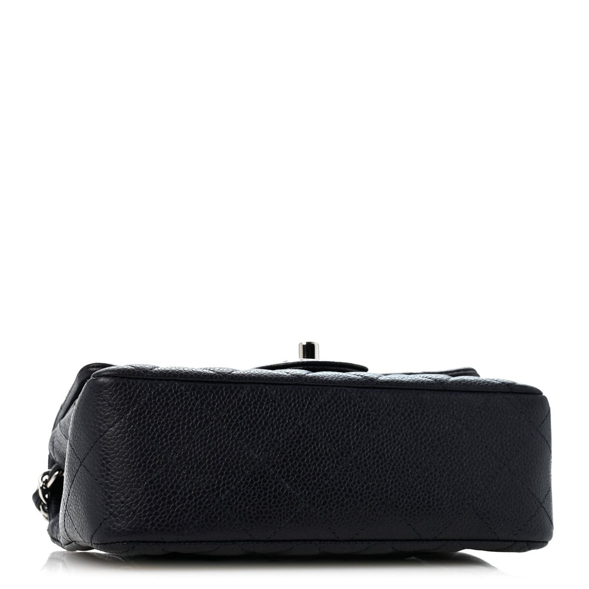 Caviar Quilted Mini Rectangular Flap Navy