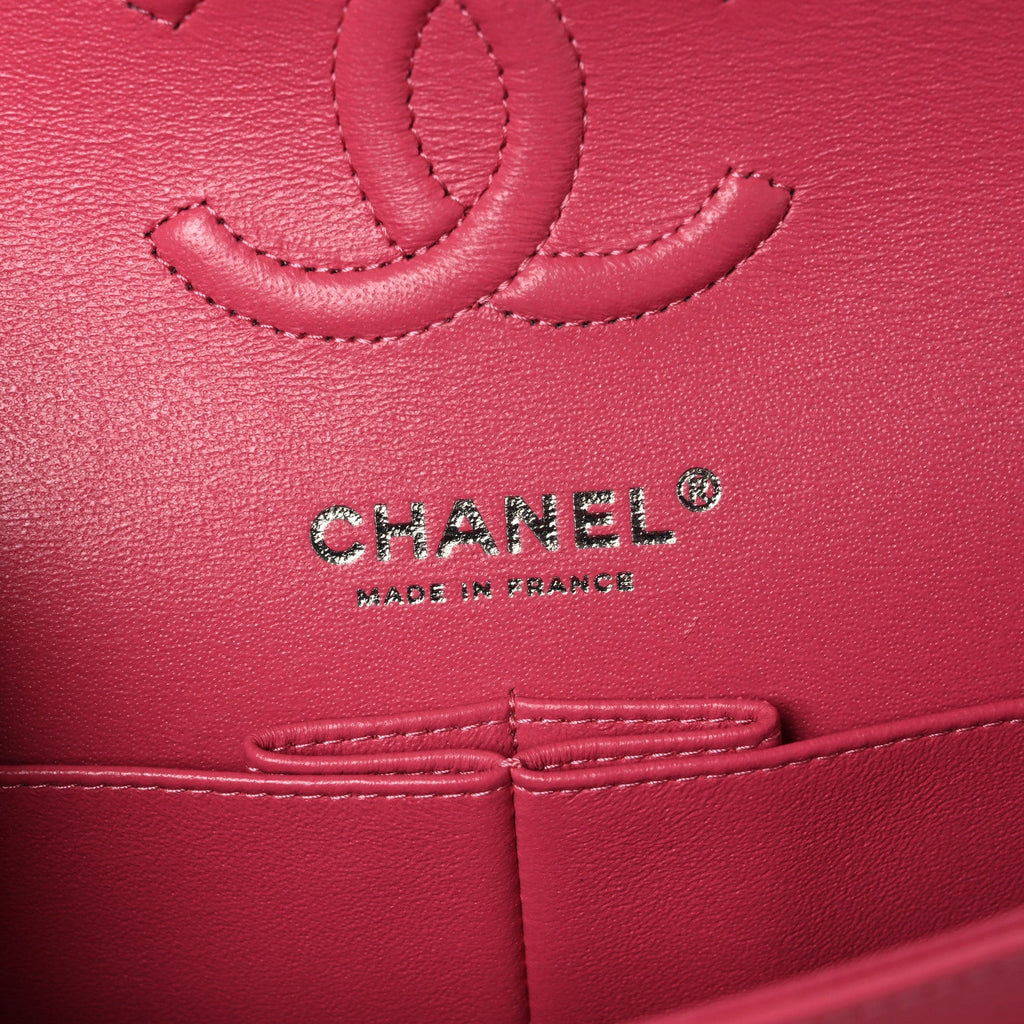 Lambskin Quilted Small Double Flap Pink