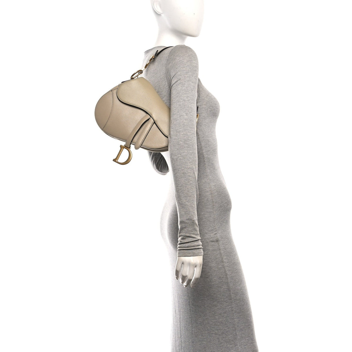 Grained Calfskin Saddle Bag Sable