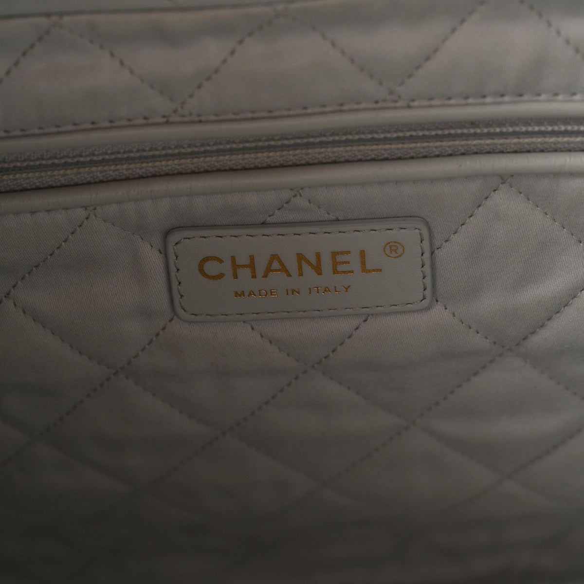 Shiny Calfskin Quilted Small Chanel 22 Light Blue