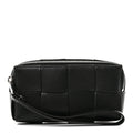 Nappa Maxi Intrecciato Cassette Wristlet Pouch Dark Moss