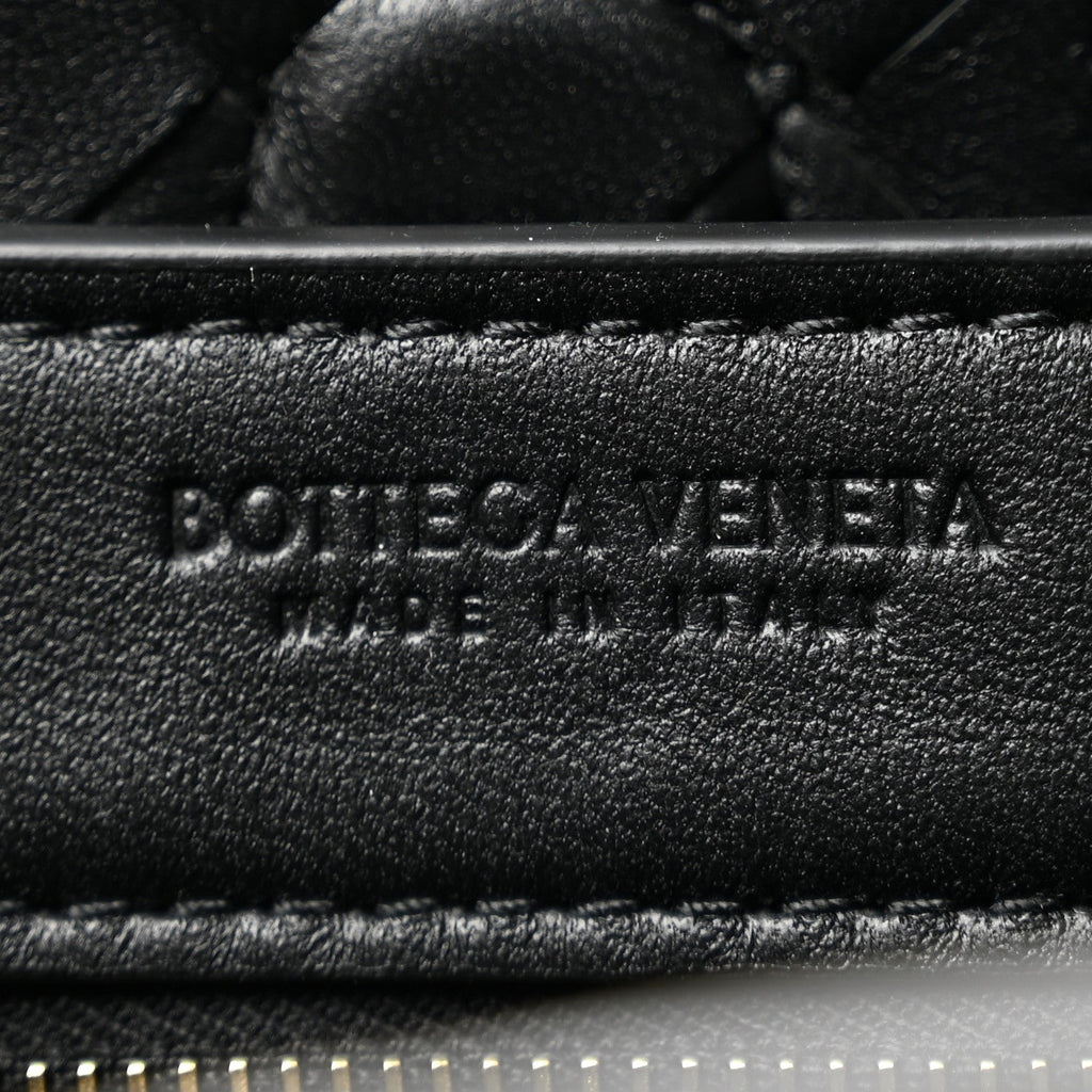 Nappa Intrecciato Small Andiamo With Chain Shoulder Bag Black