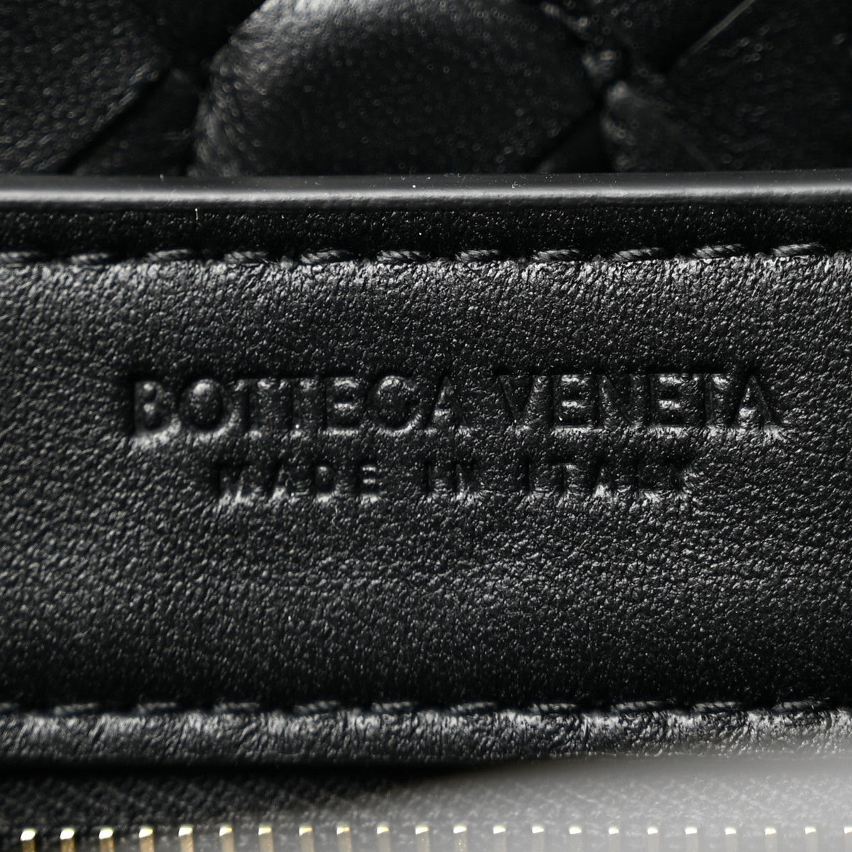 Nappa Intrecciato Small Andiamo With Chain Shoulder Bag Black