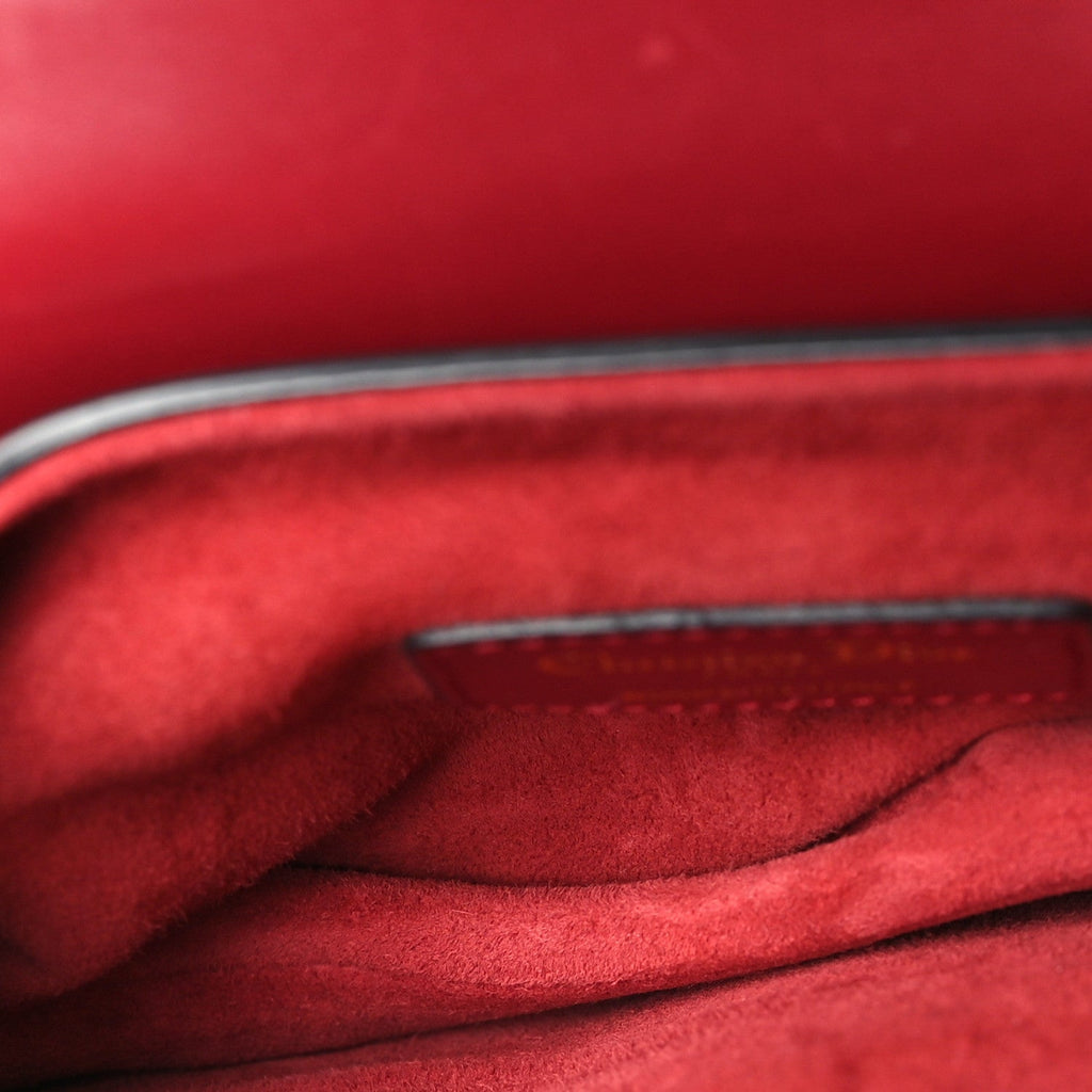 Calfskin Mini Saddle Bag Red