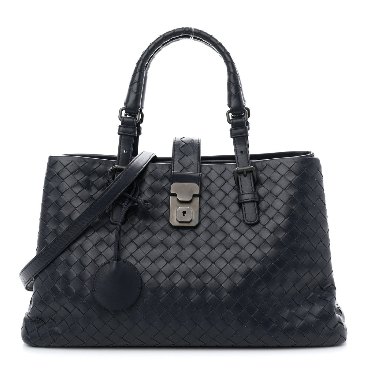 Light Calf Intrecciato Small Roma Tote  Light Tourmaline