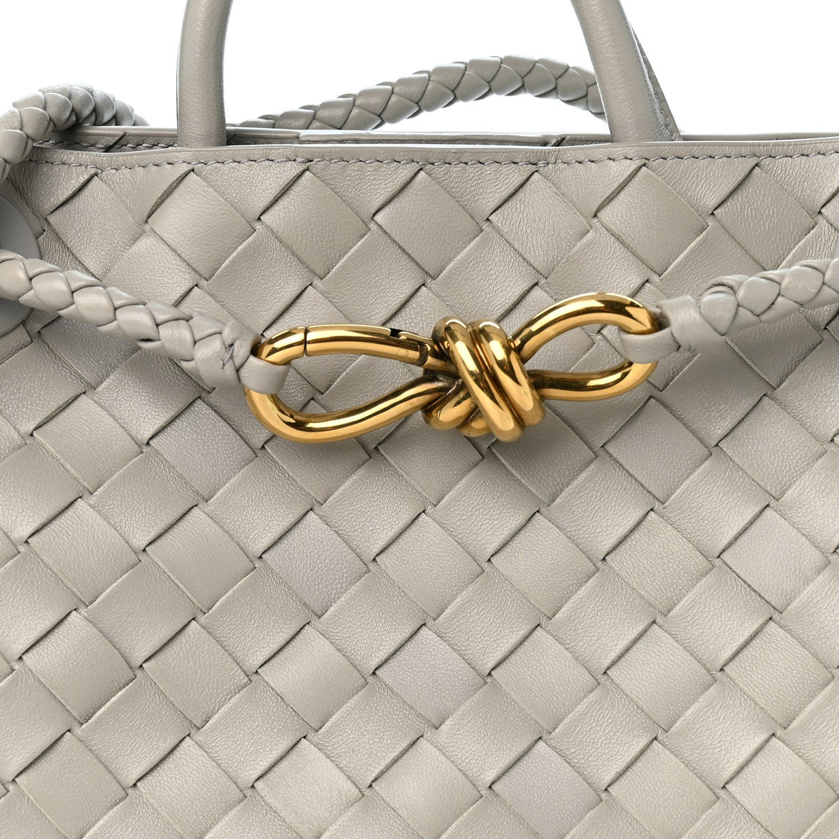 Nappa Intrecciato Small Andiamo Shoulder Bag Sterling