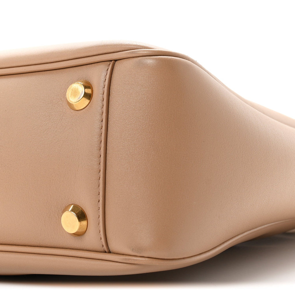 Smooth Calfskin Small Bel Air Hobo Bag Latte