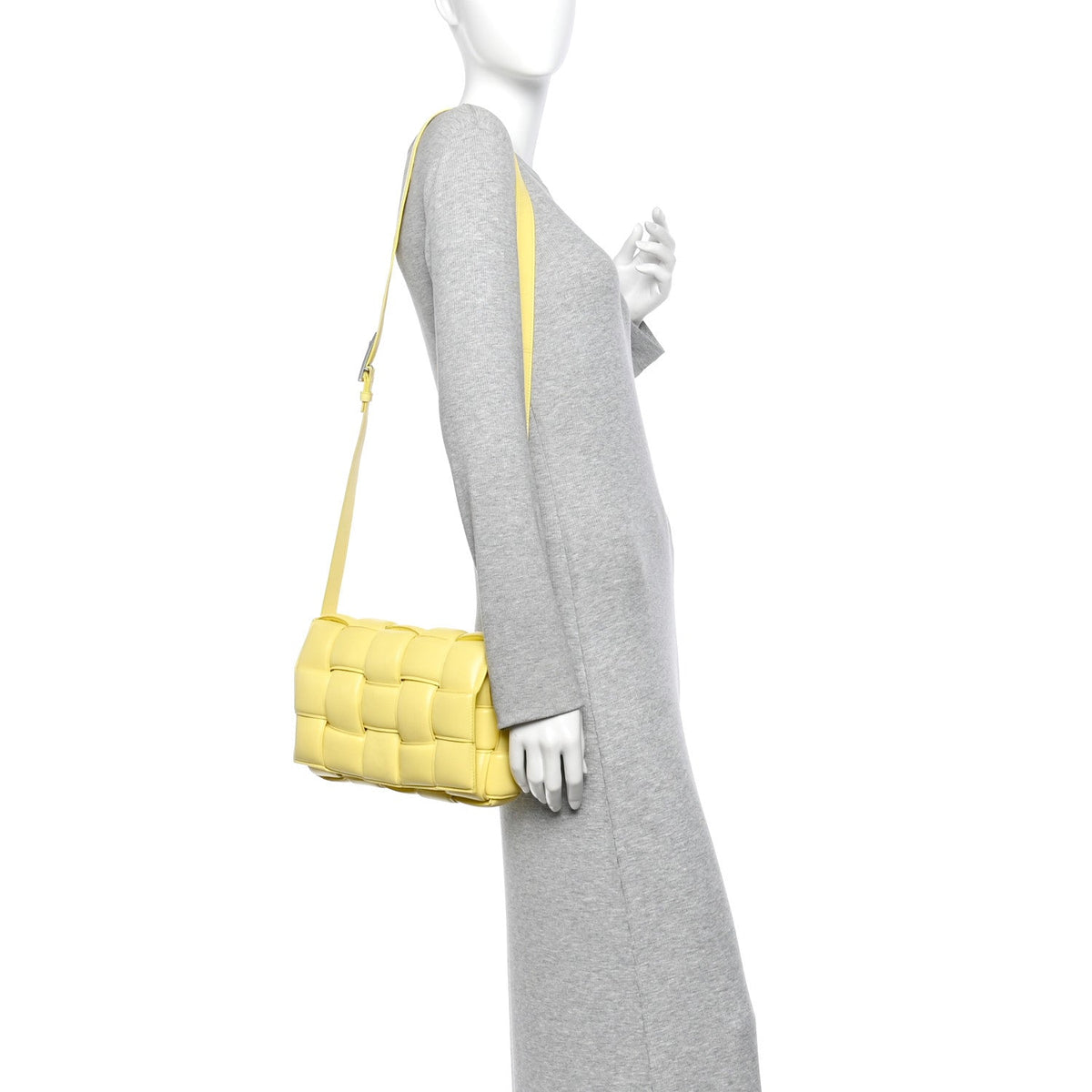 Nappa Maxi Intreccio Padded Cassette Crossbody Bag Sherbert