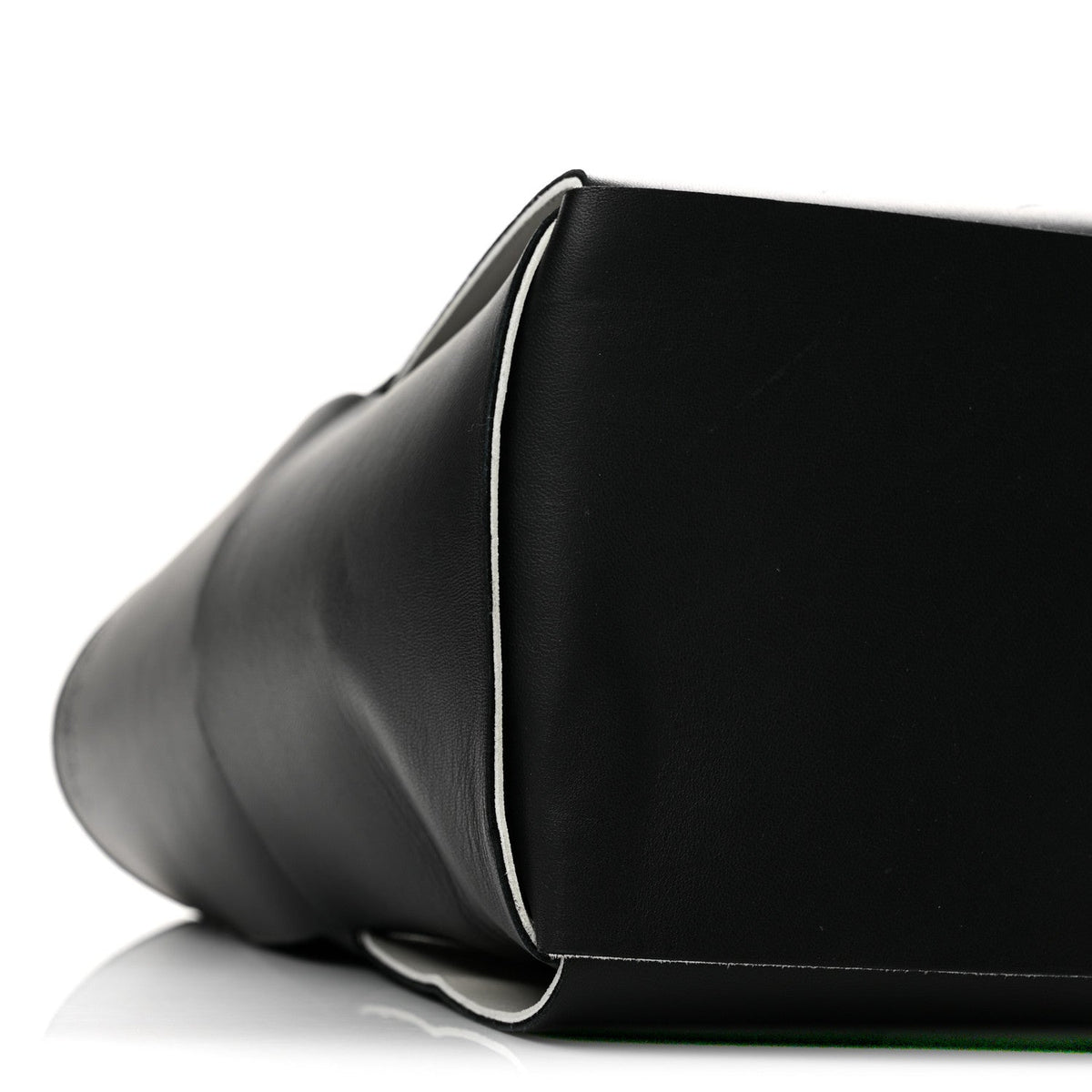 Nappa Maxi Intrecciato Medium Arco Tote Black White