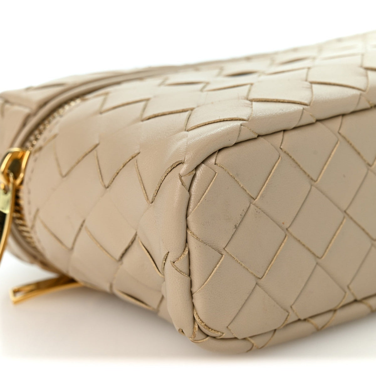 Calfskin Intrecciato Bang Bang Vanity Case Ecru