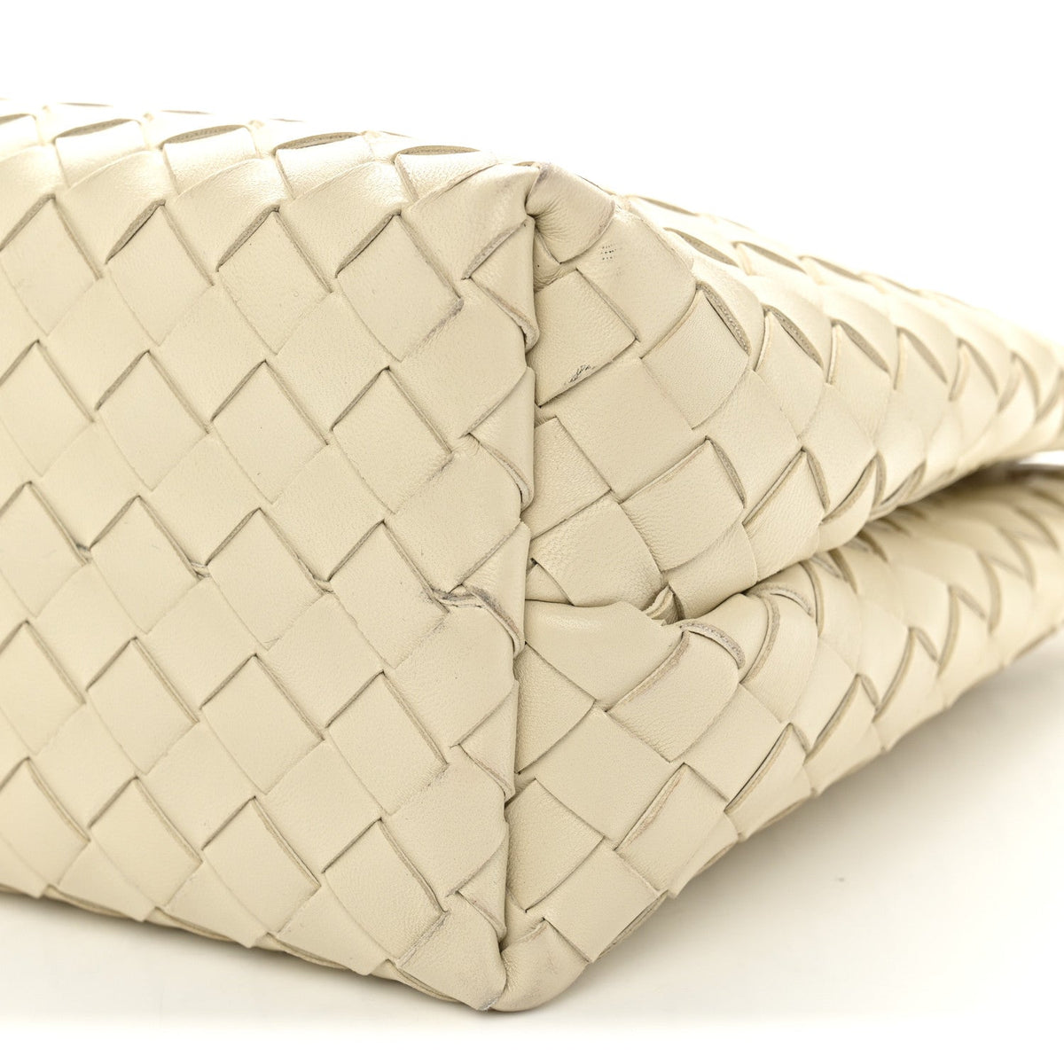 Nappa Intrecciato Medium Andiamo Shoulder Bag Sea Salt