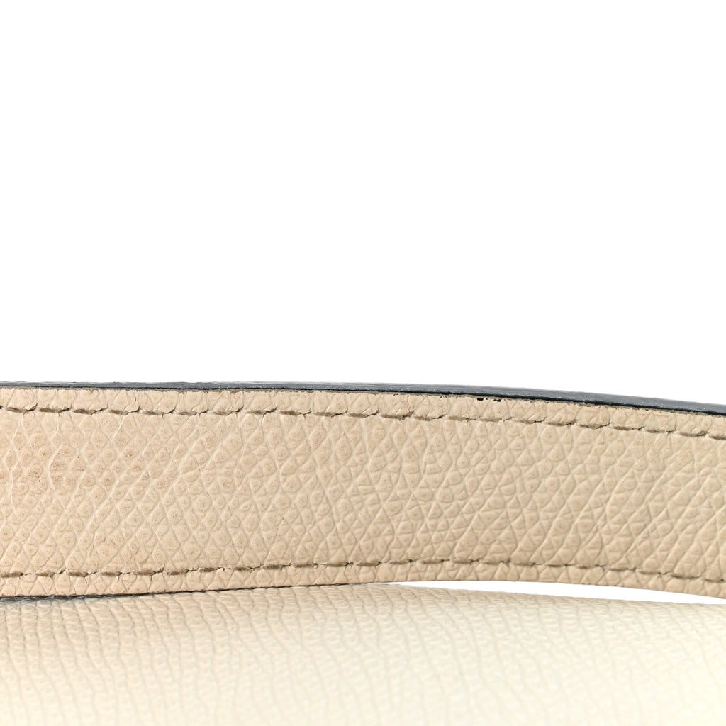 Grained Calfskin Saddle Bag White