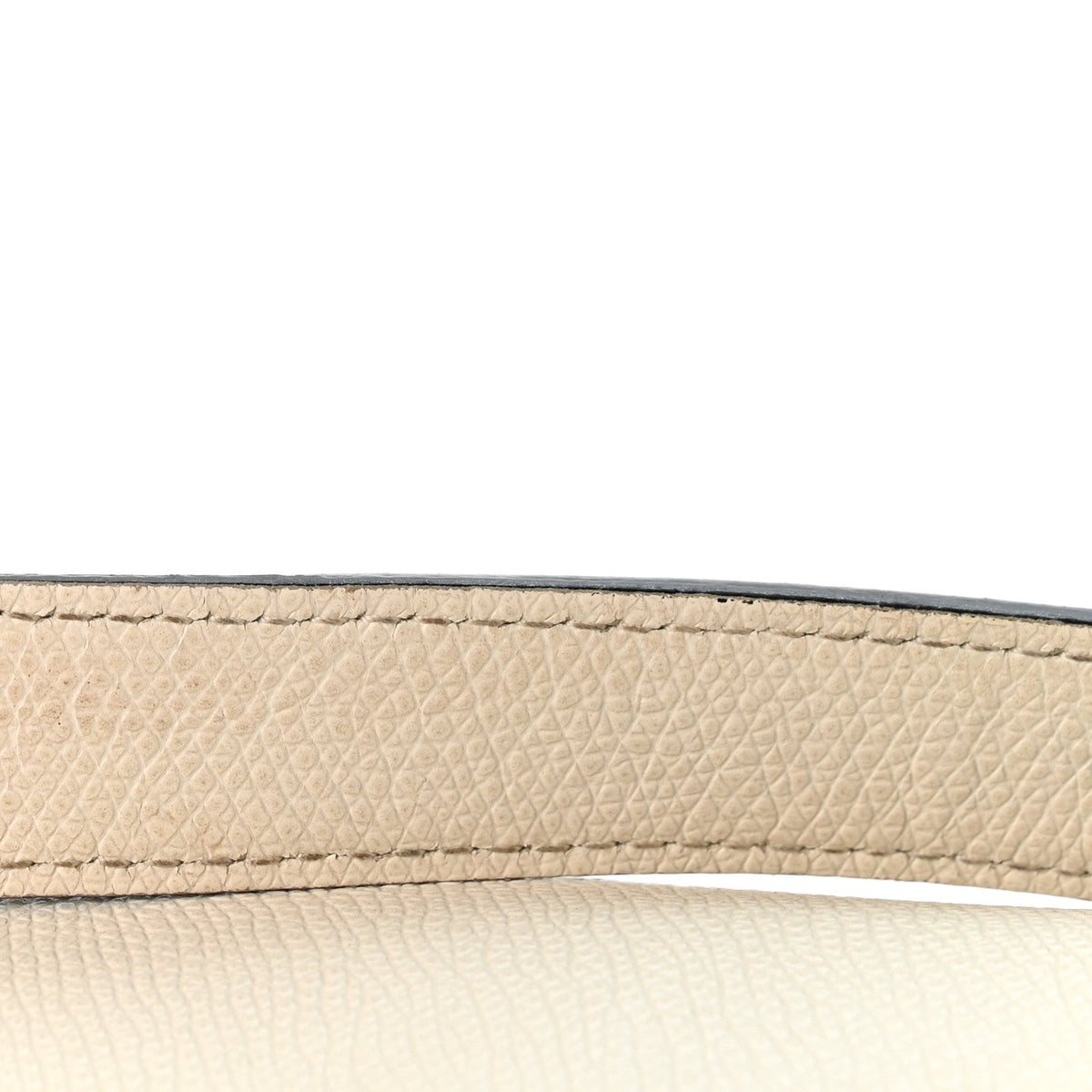 Grained Calfskin Saddle Bag White