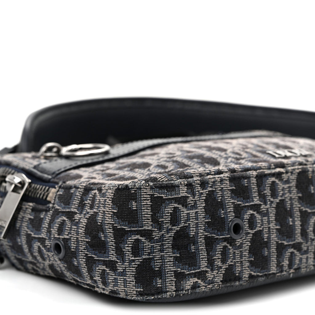 HOMME Oblique Jacquard Safari Messenger Navy Blue